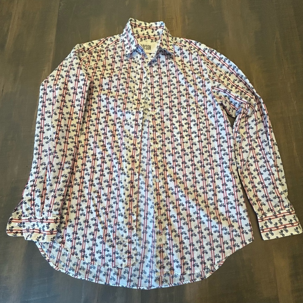 Grayson Anthropologie bicycle striped Hero shirt